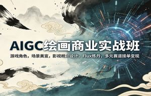 AIGC绘画商业实战班：游戏角色，场景美宣，影视概念设计，Flux炼丹，多元赛道接单变现