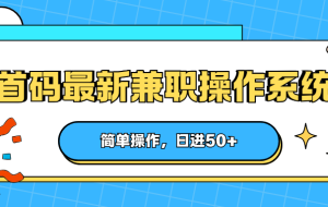首码最新兼职操作系统，简单操作，日进50+