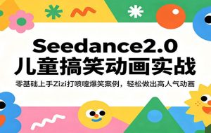 Seedance2.0儿童搞笑动画实战：零基础上手Zizi打喷嚏爆笑案例，轻松做出高人气动画