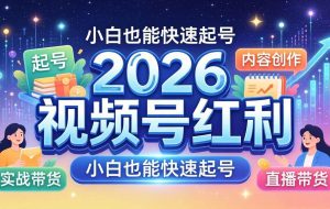 （18222期）2026视频号红利实战营，大佬亲授起号、内容、直播、IP、投流、私域、矩阵全套落地打法