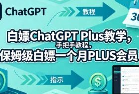 白嫖ChatGPT Plus教学，手把手教程，保姆级白嫖一个月PLUS会员