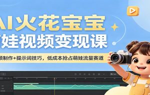 AI火花宝宝萌娃视频变现课：AI视频制作+提示词技巧，低成本抢占萌娃流量赛道
