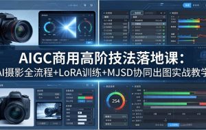 （18254期）AIGC商用高阶技法落地课：AI摄影全流程+LoRA训练+MJSD协同出图实战教学