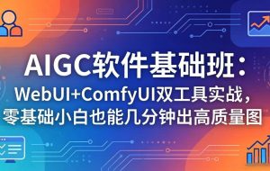 （18267期）AIGC软件基础班：WebUI+ComfyUI双工具实战，零基础小白也能几分钟出高质量图