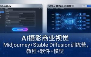 （18272期）AI摄影商业视觉Midjourney+Stable Diffusion训练营，教程+软件+模型