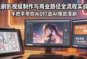 AI漫剧影视级制作与商业路径全流程实战教学，手带你从0打造AI爆款漫剧