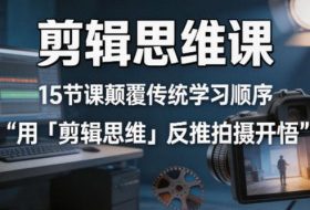剪辑思维课，15节课颠覆传统学习顺序用「剪辑思维」反推拍摄开悟
