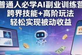 普通人必学AI副业训练营跨界技能+高阶玩法轻松实现被动收益