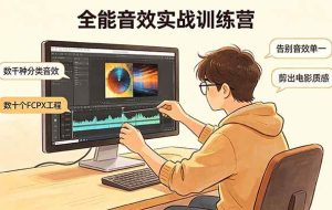 （18287期）全能音效实战训练营：数千种分类音效+数十个FCPX工程，告别音效单一，剪出电影质感
