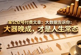 某公众号付费文章：大数据告诉你：大器晚成，才是人生常态
