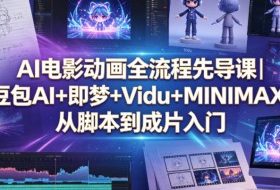 AI电影动画全流程先导课｜豆包AI+即梦+Vidu+MINIMAX，从脚本到成片入门