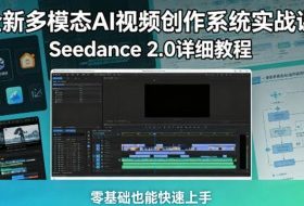 全新多模态AI视频创作系统实战课，Seedance 2.0详细教程，零基础也能快速上手
