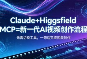 Claude+Higgsfield MCP=新一代AI视频创作流程，不需要切换工具，一句话就能完成视频创作