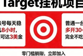 海外平台Target商品浏览曝光，24小时运行无需人工值守，日收益100美刀+电脑可多开【揭秘】