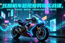 炫酷机车短视频剪辑实战课，运镜卡点、特效调色、案例拆解，零基础剪出高赞大片，吸粉变现