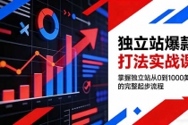 独立站爆款打法实战课，掌握独立站从0到1000美金的完整起步流程
