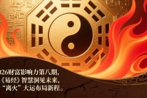 2026财富影响力第八期，以《易经》智慧洞见未来，借“离火”大运布局新程