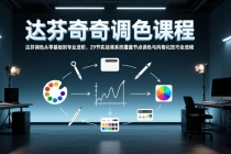 达芬奇调色从零基础到专业进阶，29节实战课系统覆盖节点调色与风格化技巧全流程