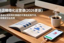 抖店精细化运营课(26年3月更新)，从基础认知到高阶策略的可落地实操方法，实现稳定日出百单