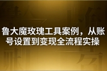 引流创业粉卖软件教学：鲁大魔玫瑰工具案例，从账号设置到变现全流程实操