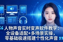 人物声音实时变声软件教学：全设备适配+多场景实操，零基础极速搭建个性化声音