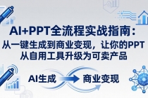 AI+PPT全流程实战指南-更新4月21：从一键生成到商业变现，让你的PPT从自用工具升级为可卖产品