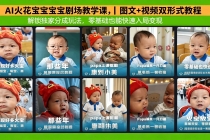AI火花宝宝宝宝剧场教学课，图文+视频双形式教程，解锁独家分成玩法，零基础也能快速入局变现