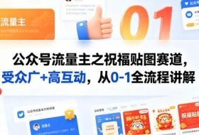 公众号流量主之祝福贴图赛道，受众广+高互动，从0-1全流程讲解