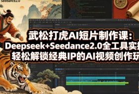 武松打虎AI短片制作课：Deepseek+Seedance2.0全工具实操，轻松解锁经典IP的AI视频创作玩法