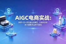 AIGC电商实战班：即梦+SD+豆包直出详情页，扫地机洗发水猫粮多品类可复现