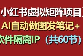 小红书虚拟矩阵项目：软件隔离IP+AI自动做图发笔记（共60节）