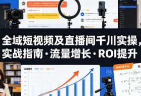全域短视频及直播间千川实操，实战指南·流量增长·ROI提升