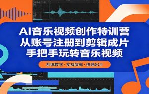 AI音乐视频创作特训营：从账号注册到剪辑成片，手把手玩转音乐视频