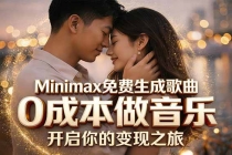 Minimax免费生成歌曲实测!0成本做音乐,说唱流行Lofi一键生成
