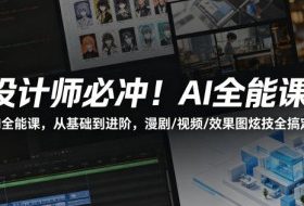 设计师必冲！AI全能课，从基础到进阶，漫剧/视频/效果图炫技全搞定