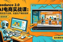 Seedance 2.0 AI电商实战课:不用实拍不出镜,批量生产爆款视频打爆GMV