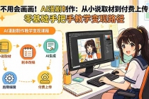 不用会画画!AI漫剧制作:从小说取材到付费上传,零基础手把手教学变现路径