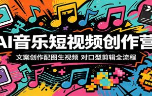 AI音乐短视频创作营：文案创作配图生视频，对口型剪辑全流程