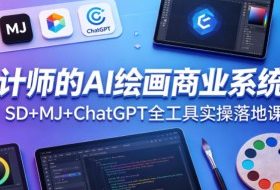 设计师的AI绘画商业系统课|SD+MJ+ChatGPT全工具实操落地课