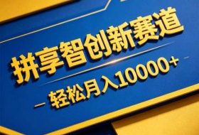 拼享智创新赛道,轻松月入1W+,门槛极低、收益稳定、可长期放大的轻资产项目【揭秘】