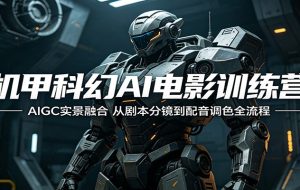 机甲科幻AI电影训练营：AIGC实景融合，从剧本分镜到配音调色全流程