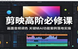 剪映高阶必修课：画面音频调色，关键帧AI功能案例落地实操