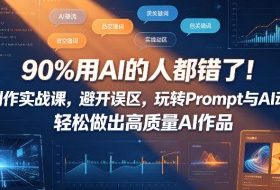 90%用AI的人都错了!AI创作实战课,避开误区,玩转Prompt与AI动画,轻松做出高质量AI作品