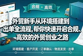 外贸新手从环境搭建到出单全流程，帮你快速开启合规、高效的外贸创业之路