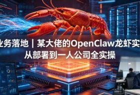 AI+业务落地｜某大佬的OpenClaw小龙虾实战课，从部署到一人公司全实操