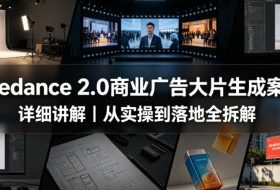 Seedance 2.0商业广告大片生成案例详细讲解｜从实操到落地全拆解