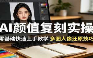 AI颜值复刻实操，零基础快速上手教学，多图人像还原技巧