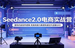Seedance2.0电商实战营：重构内容创作逻辑，找准高潜力赛道快速拉升店铺GMV