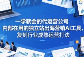 一学就会的代运营公司内部在用的独立站出海营销AI工具,复刻行业成熟运营打法