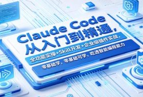 Claude Code从入门到精通,全功能实操+Skill开发+企业级插件实战,零基础可学,吃透智能编程全能力